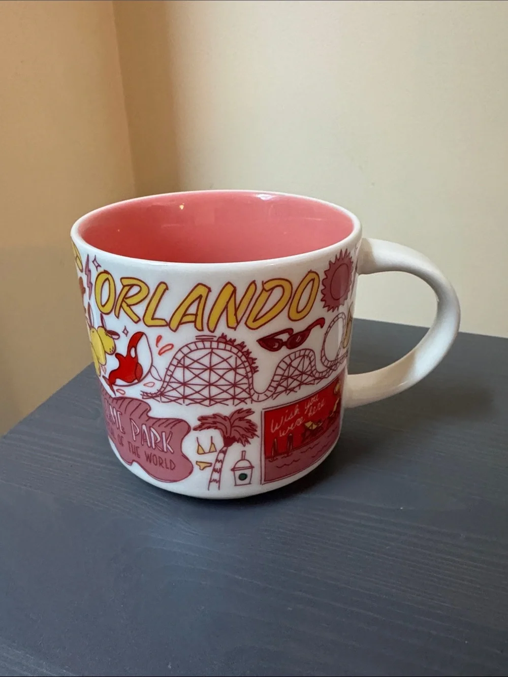 Starbucks Coffee Cup Mug Orlando Florida Been There Series Globe NWOT 2018
